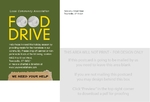 Holiday Food Drive Fundraiser Small Postcard
